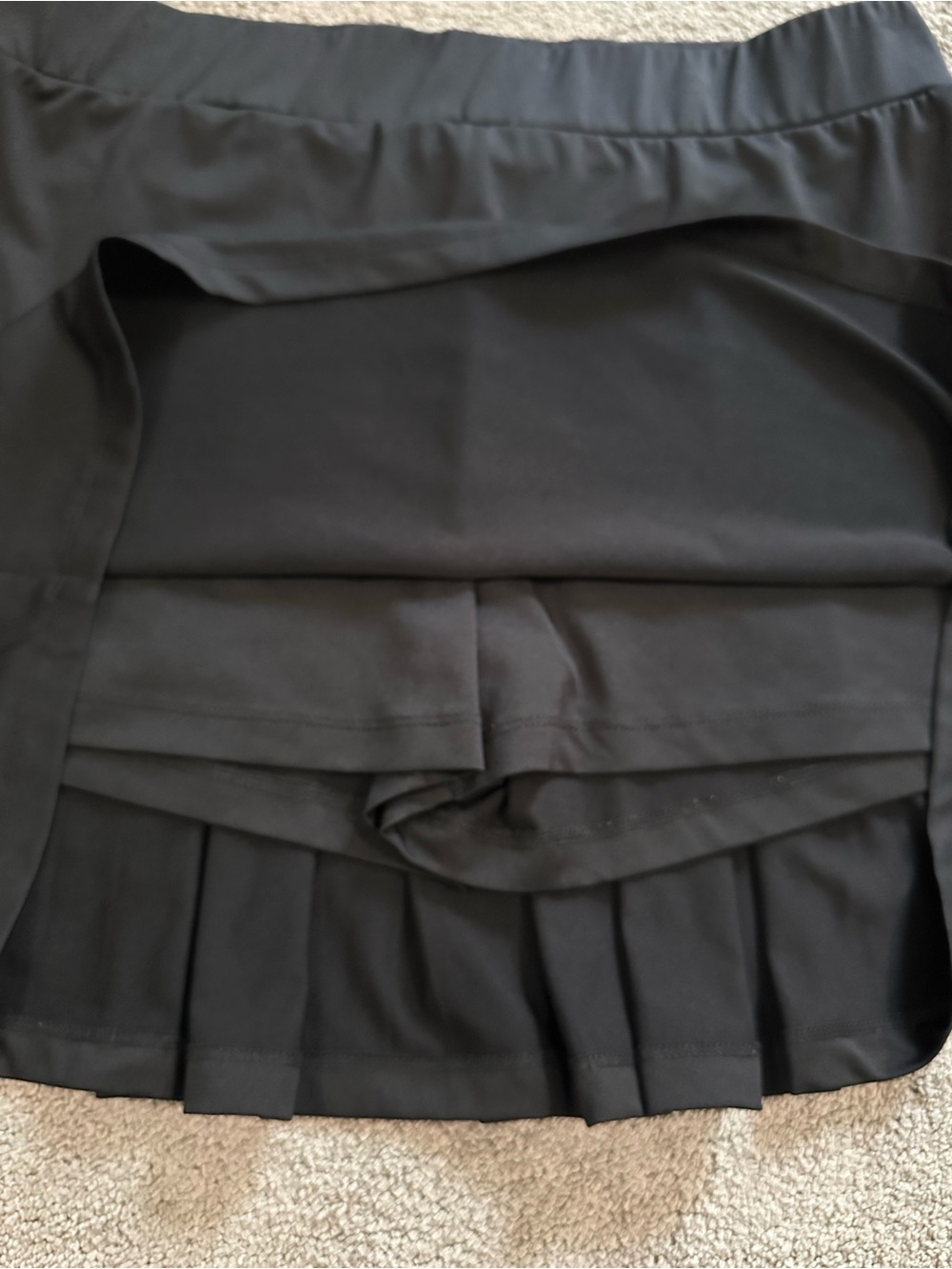 J.Crew Black Pleated Athletic Skort Skirt Shorts Size Medium Golf Tennis - Picture 6 of 8